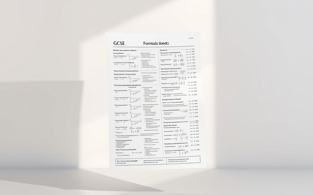 GCSE maths formula sheets